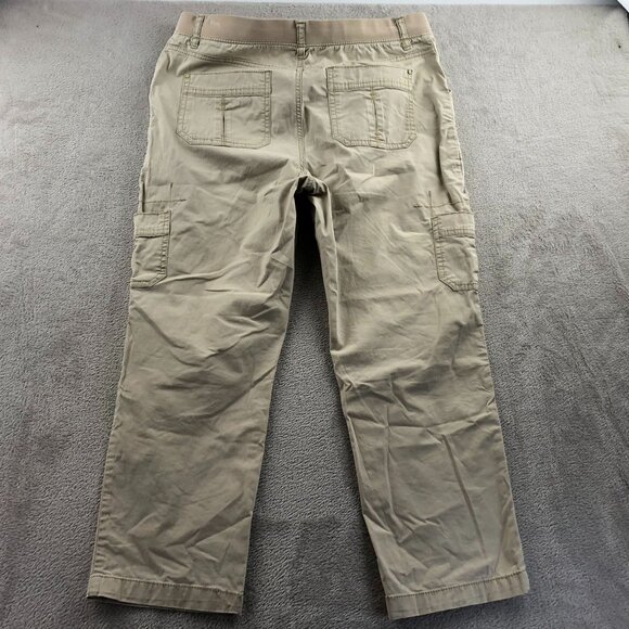Lee Womens Cargo Pants Size 10M Relaxed Fit Beige Straight Leg Elastic Waist Tan - Picture 16 of 16